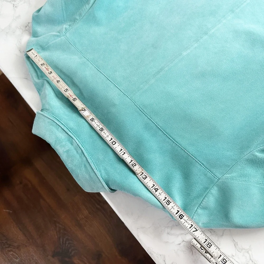 Pendleton Turquoise Blue Genuine Suede Shacket Shirt Jacket Womens‎ Size Medium